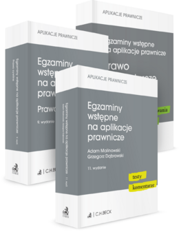 PAKIET: Opracowania do egzaminów wstępnych: Prawo cywilne + Prawo gospodarcze i handlowe + Testy i komentarze